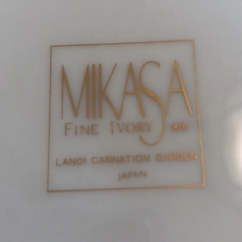 Mikasa Fine Ivory Carnation Garden Five (5) piece place setting